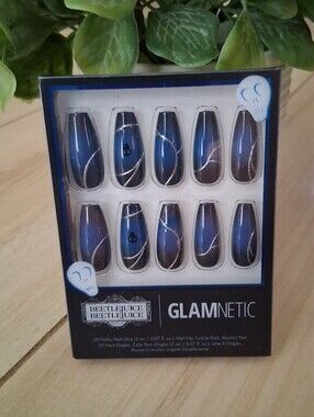 Glamnetic X Bettlejuice Press On Nails Long Coffin In Ghost House (On Sale 2Day)